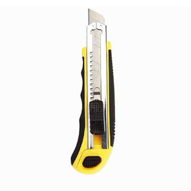 DOUBLE COLOR UTILITY KNIFE WITH EIGHT BLADES